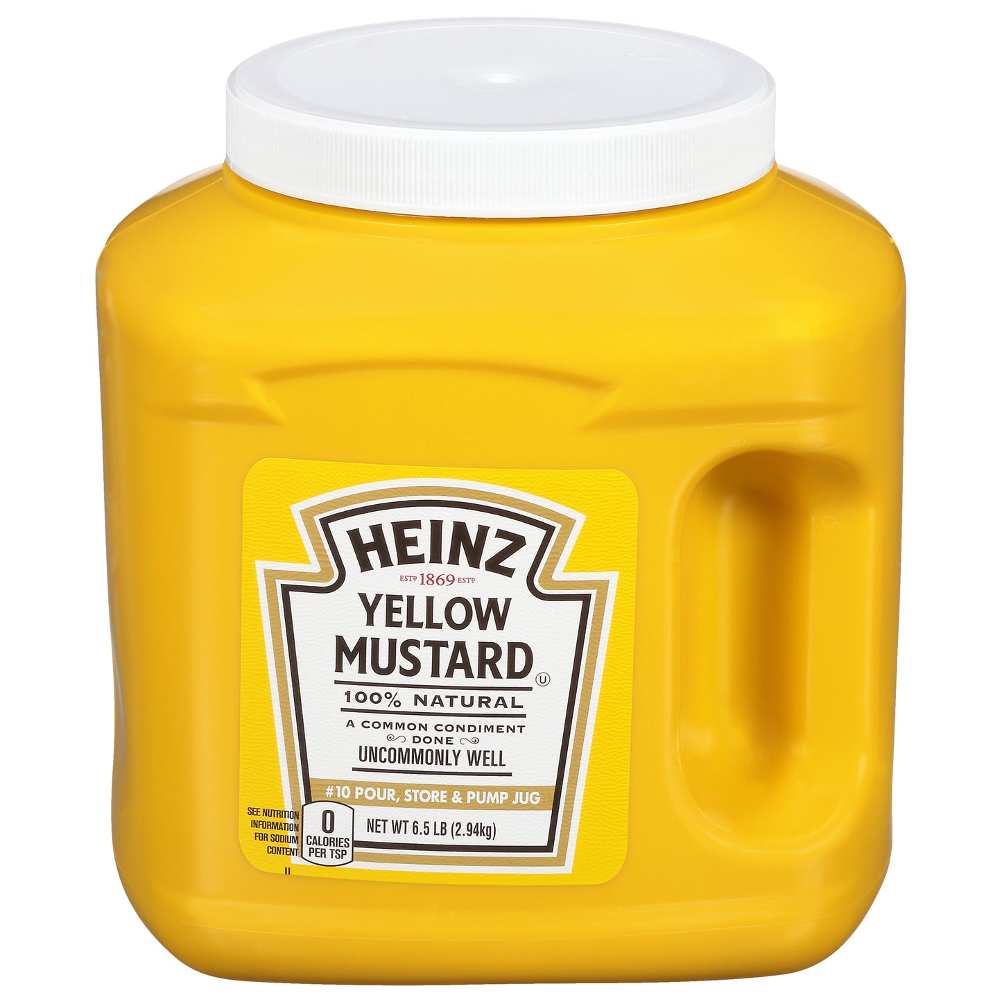 HEINZ Bulk Yellow Mustard Jug 104 Ounce Container 6 Per Case