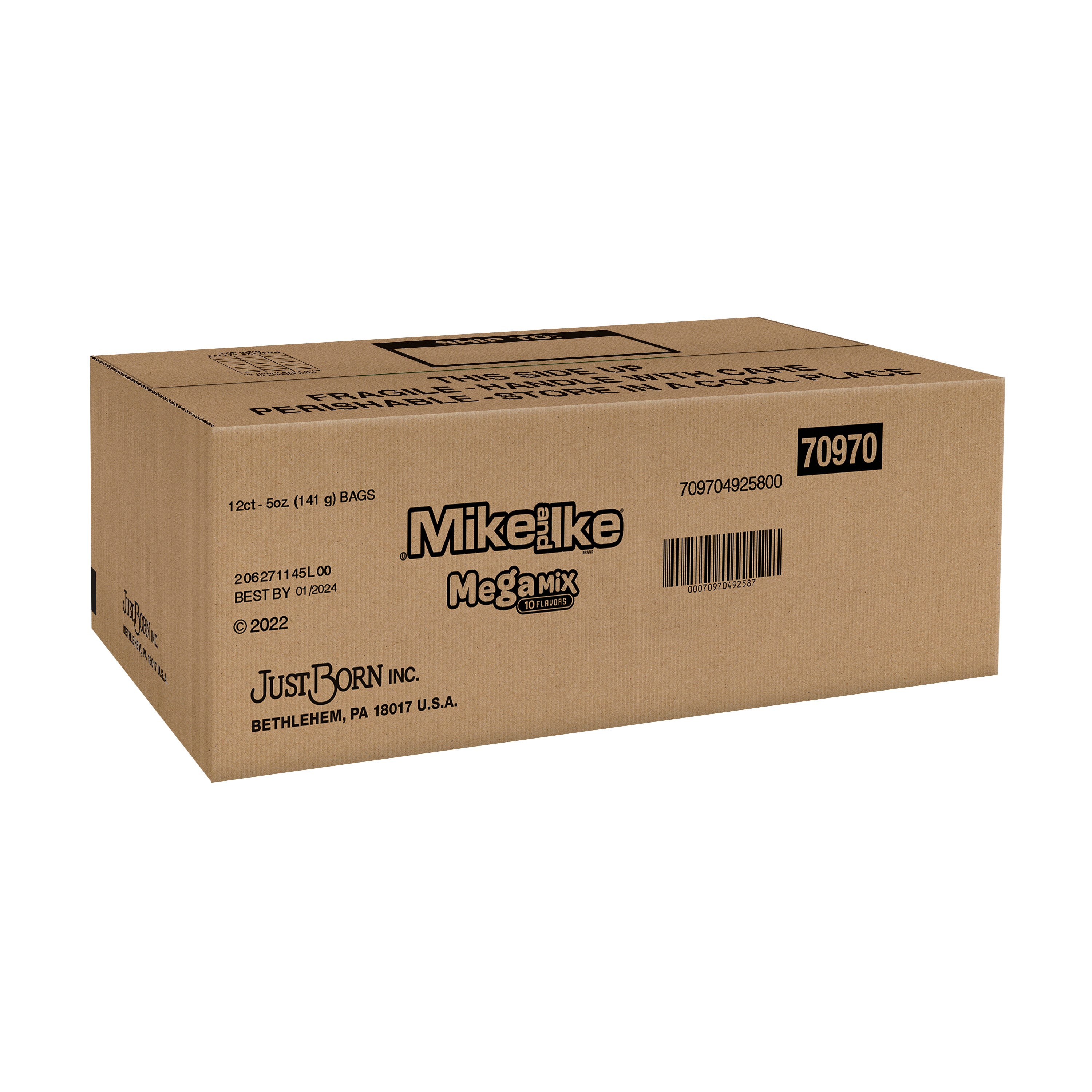 Mike And Ike® Peg Bag Mega MixCase 5 Ounce Size - 12 Per Case.