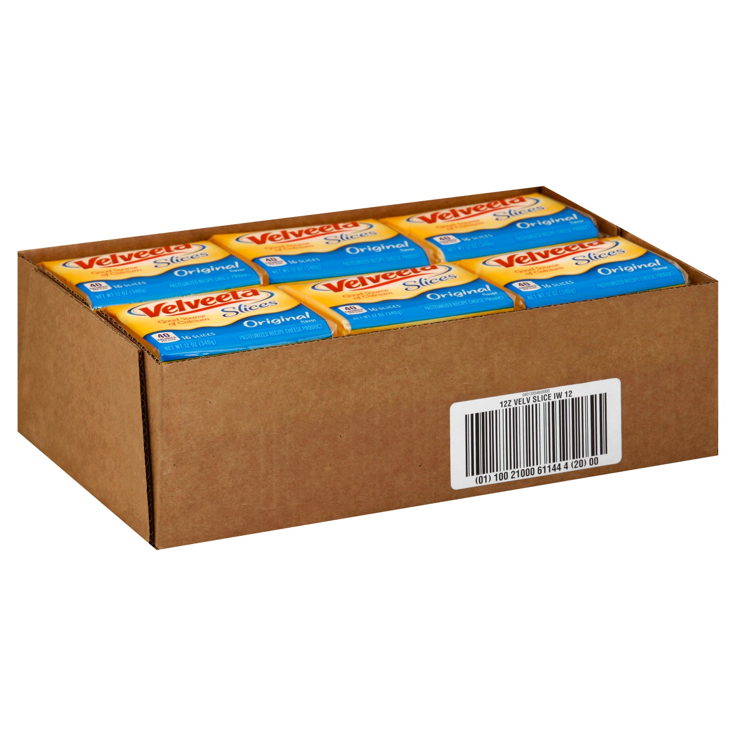 Velveeta Individually Wrapped Sliced Cheese, 12 Ounce Size - 12 Per Case.