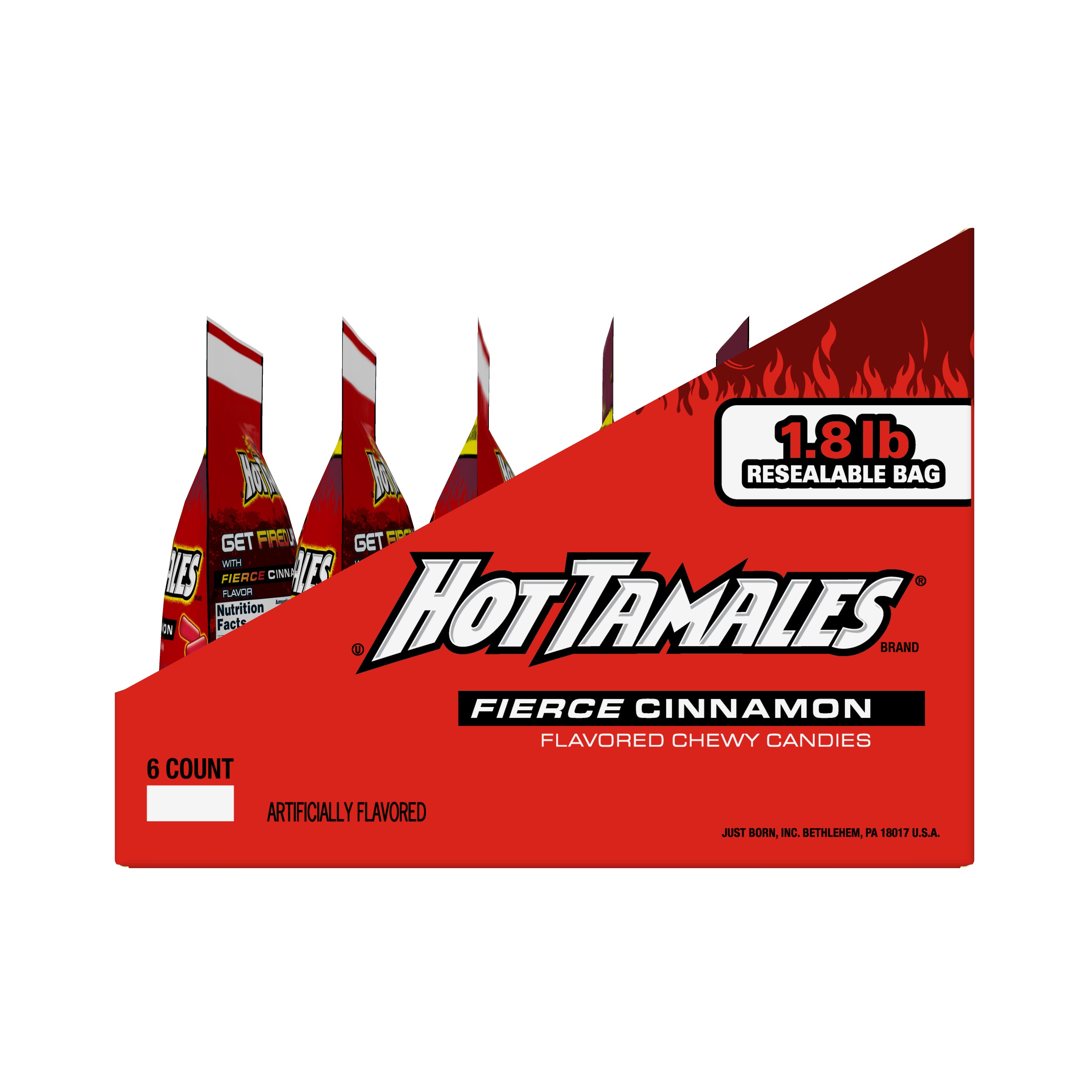 Hot Tamales® Cinnamon Stand Up 28.8 Ounce Size - 6 Per Case.