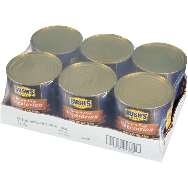 Bush's Bean Pot Vegetarian Baked Beans 117 Ounce Size - 6 Per Case.