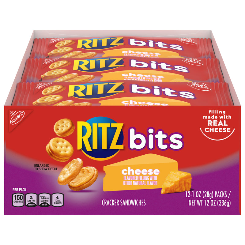 RITZ BITS Cheese Sandwich Crackers, 1 oz, 48 Count
