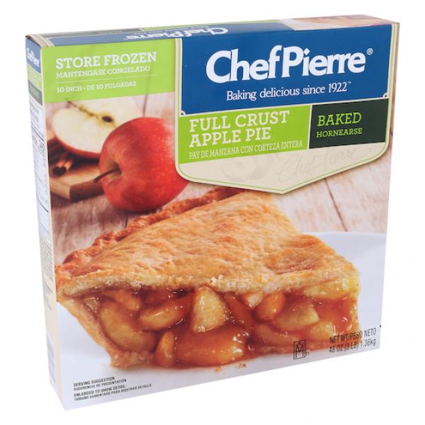 Chef Pierre Pie Apple Pre Baked 10" 48 Ounce Size - 6 Per Case.