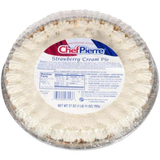 Chef Pierre Pie Strawberry Cream 10" 27 Ounce Size - 6 Per Case.