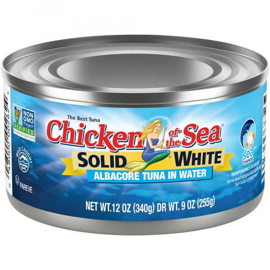 Chicken Of The Sea Solid Albacore Tuna In Water 12 Ounce Size - 24 Per Case.