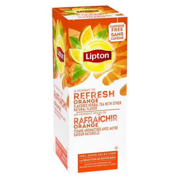 Lipton Tea Tea Orange Garden 28 Count Packs - 6 Per Case.