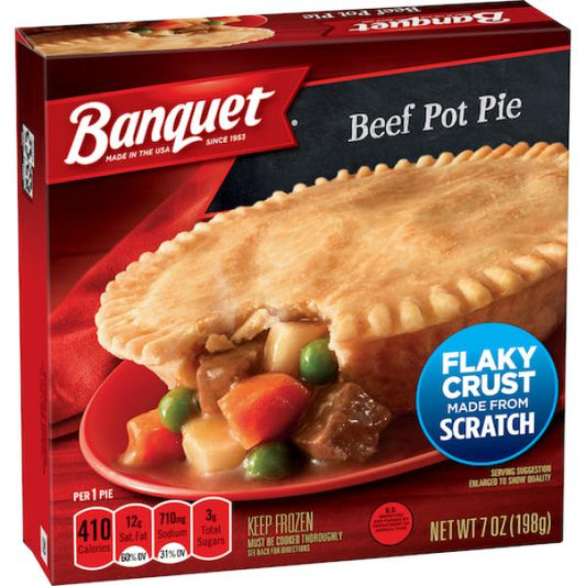 Banquet Beef Pot Pie 7 Ounce Size - 24 Per Case.