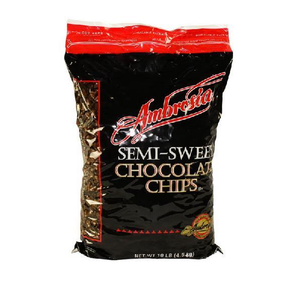 Chips Chocolate Semisweet Ambrosia 10 Pound Each - 1 Per Case.