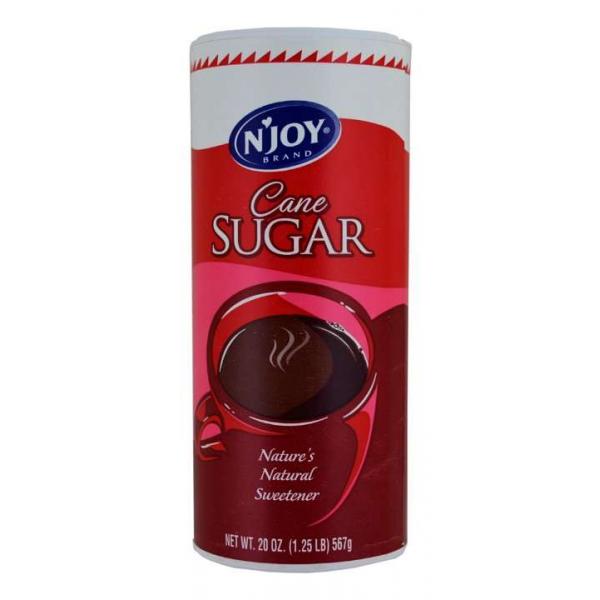 N'joy Sugar Canister 20 Ounce Size - 24 Per Case.