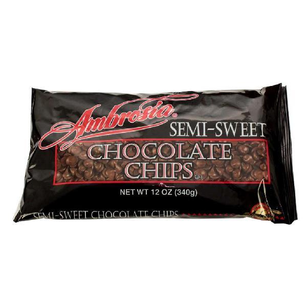 Chips Chocolate Semisweet Ambrosia 12 Ounce Size - 12 Per Case.