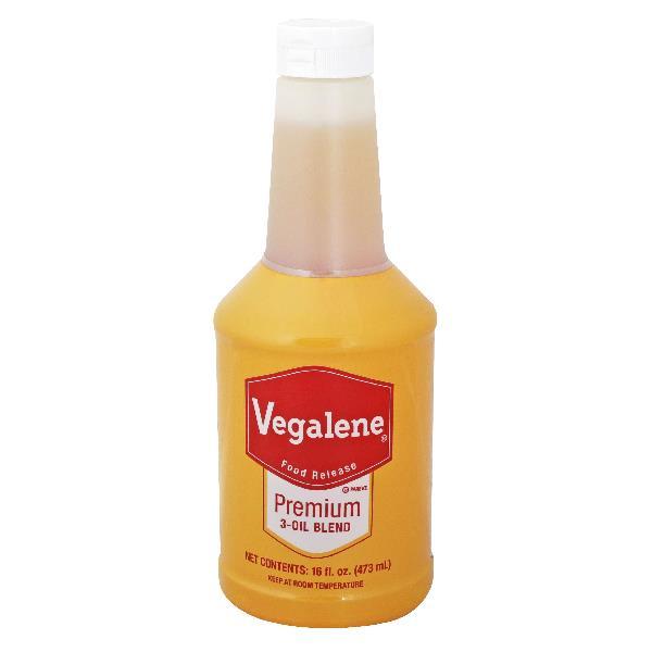 Vegalene Premium Food Release Pan Spray Liquid Bottles Wsprayer 16 Fluid Ounce - 6 Per Case.