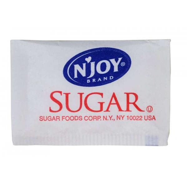 N'joy Sugar 0.1 Ounce Size - 1000 Per Case.