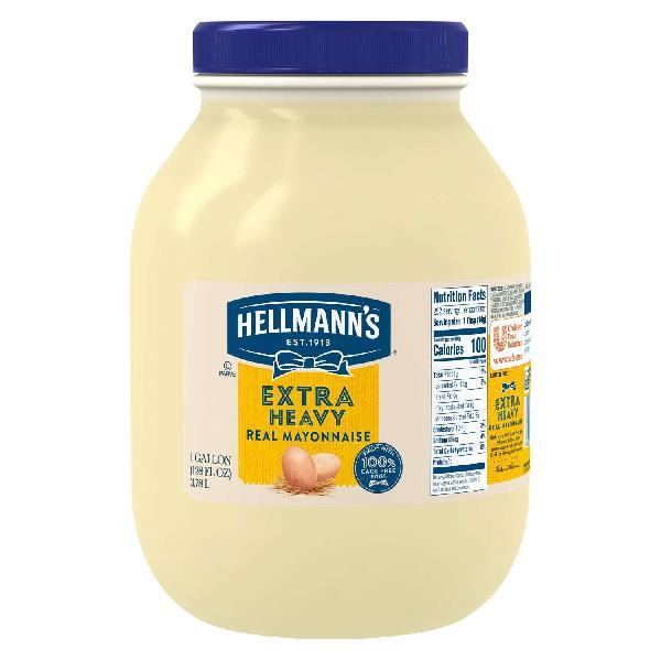 Hellmann's Mayonnaise Extra Heavy Mayonnaise Made With Cage Free Eggs Ga 1 Gallon - 4 Per Case.