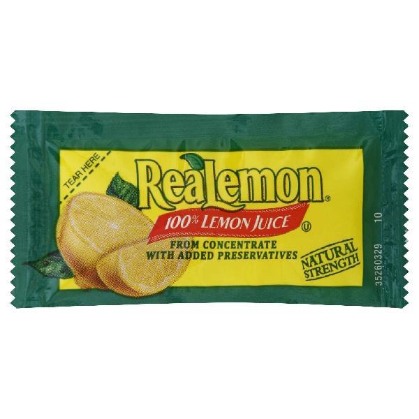 REALEMON Single Serve Lemon Juice 4 gr. 200 Per Case