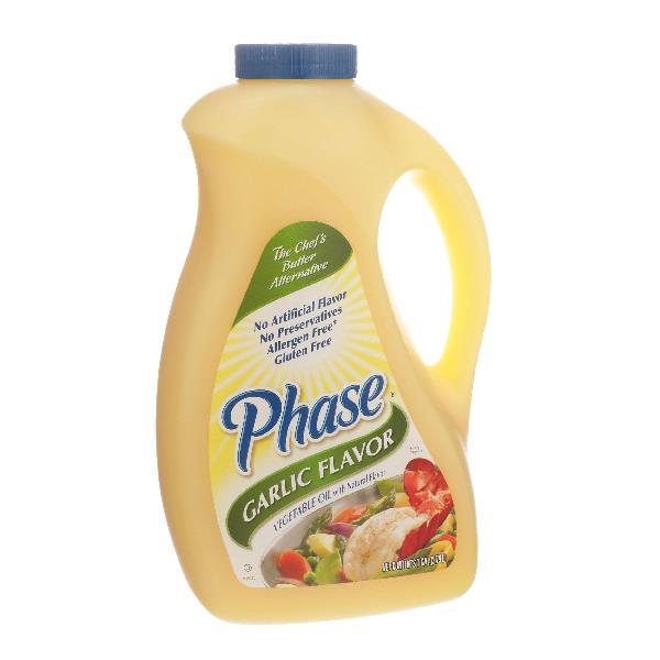 Phase Garlic Flavored Vegetable Oil With Artificial Butter Flavor Ga 1 Gallon - 3 Per Case.