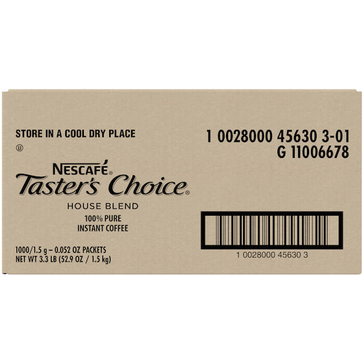 Nescafe Taster's Choice House Blend Instant Coffee Packets 3.306 Pound Each - 1 Per Case.