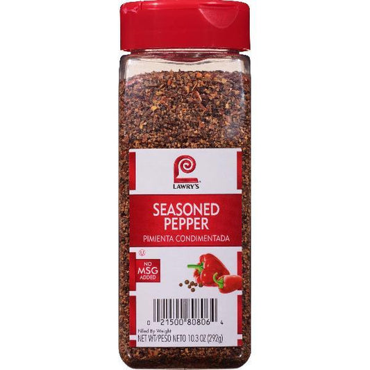 Lawry's Seasoned Pepper 10.3 Ounce Size - 6 Per Case.