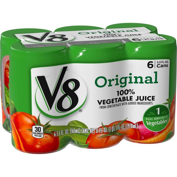 V8 Juice Vegetable Six Z 33 Fluid Ounce - 8 Per Case.