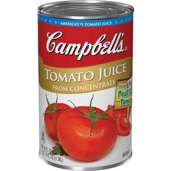 Campbell's Juice Tomato Retail 46 Fluid Ounce - 12 Per Case.