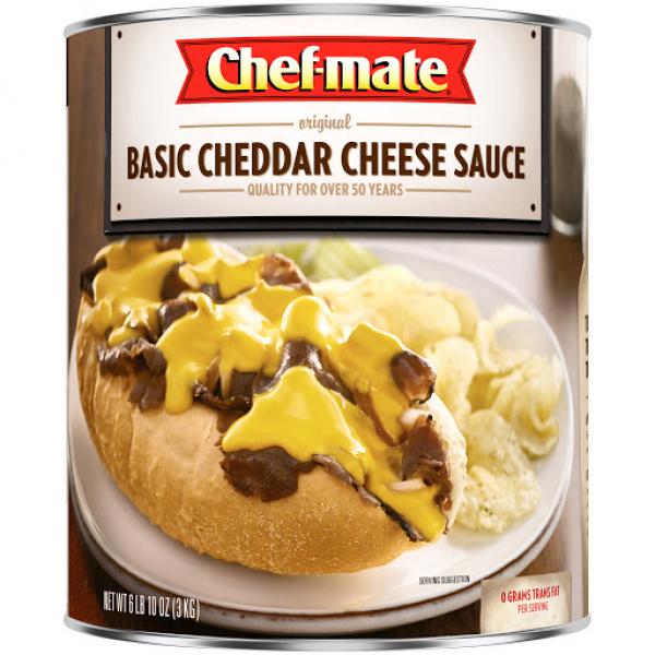 Chef Mate Basic Cheddar Cheese Sauce 106 Ounce Size - 6 Per Case.