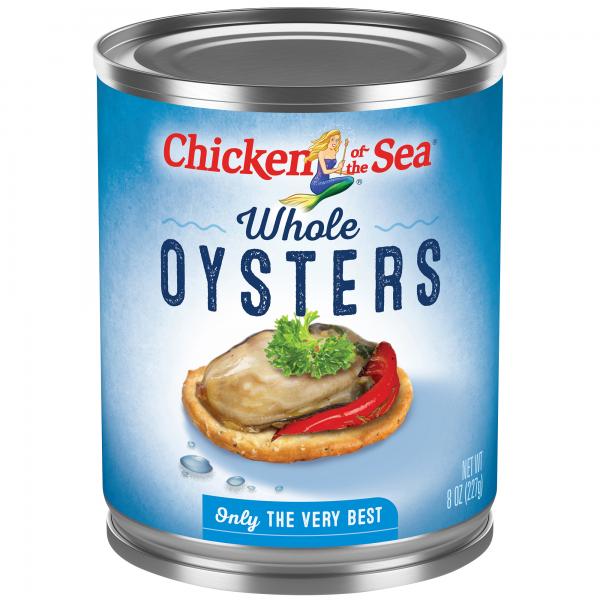 Chicken Of The Sea Whole Oysters 8 Ounce Size - 12 Per Case.