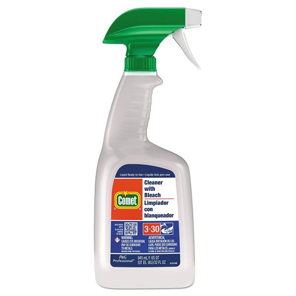 Comet Cleaner Wbleach Ready-To-Use Bottle Wfoil Seal 32 Ounce Size - 8 Per Case.