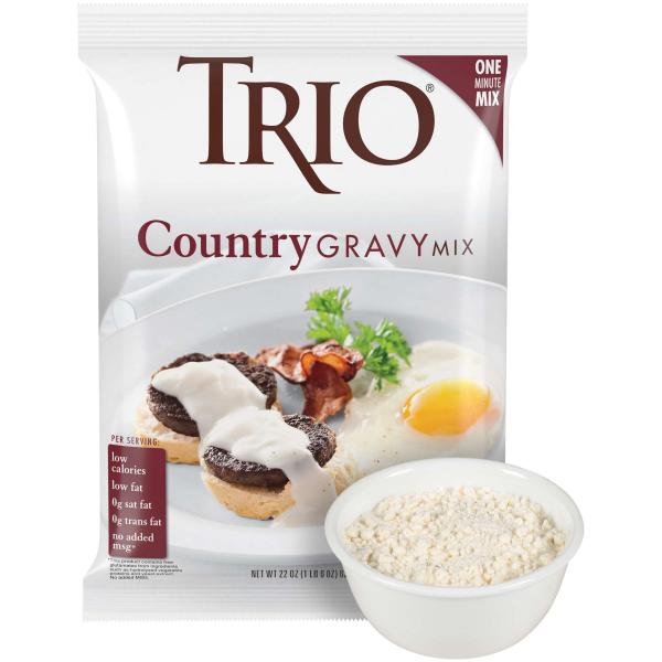 Trio Country Gravy Mix 21.975 Ounce Size - 8 Per Case.