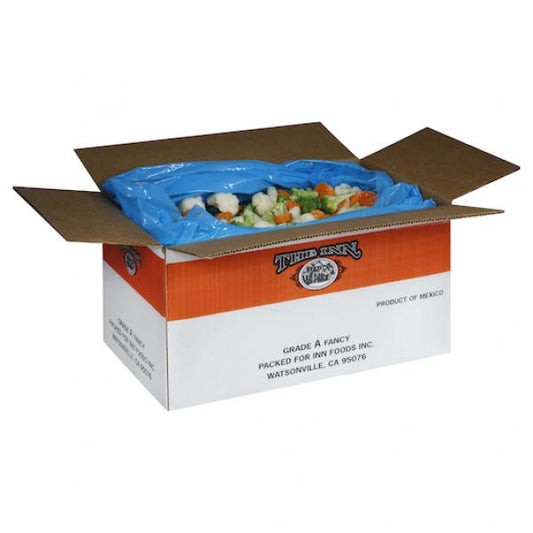 Vegetable California Mix Individual Quick Frozen 20 Pound Each - 1 Per Case.