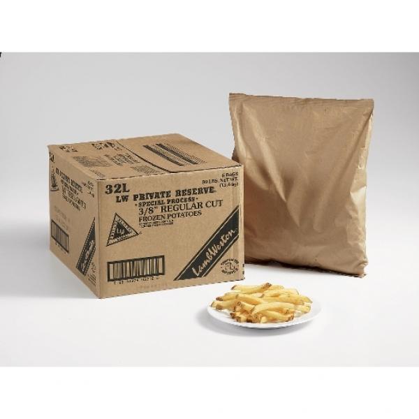 8" Regular Cut Skin On Frozen French Friedpotatoes 5 Pound Each - 6 Per Case.