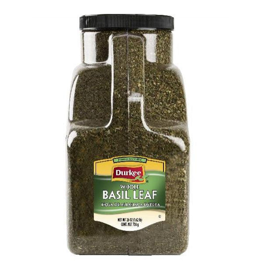 Basil Leaves Whole 26 Ounce Size - 1 Per Case.