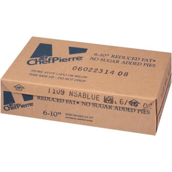 Chef Pierre Blueberry Reduced Fat No Sugar Added Unbaked 10" Pie 46 Ounce Size - 6 Per Case.