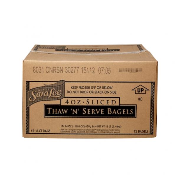 Sara Lee Bagel Cinnamon Raisin T&s Sliced 6 Count Packs - 12 Per Case.