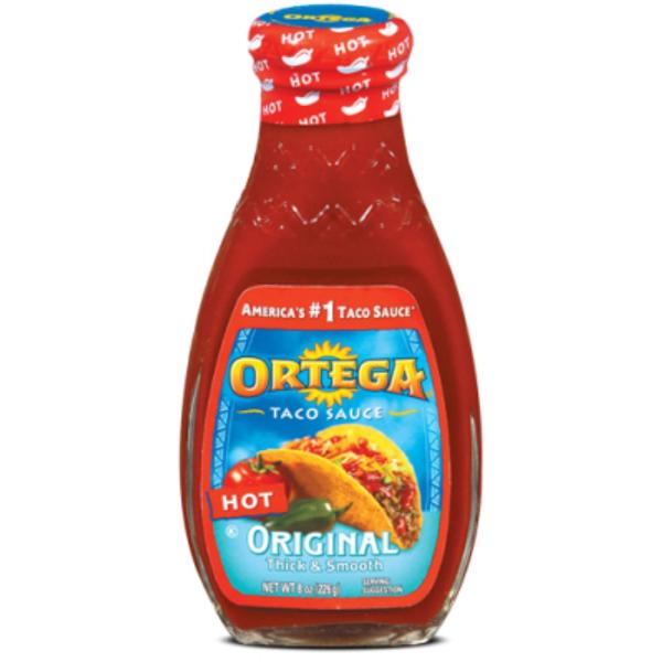 Sauce Ortega Taco Hot 8 Ounce Size - 12 Per Case.