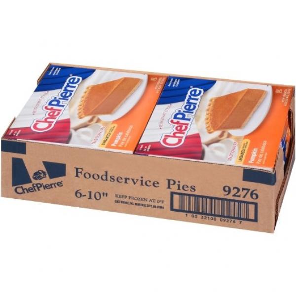 Chef Pierre Pie Pumpkin Unbaked 10" 2.875 Pound Each - 6 Per Case.