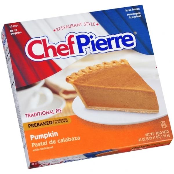 Chef Pierre Pie Pumpkin Pre Baked 10" 2.687 Pound Each - 6 Per Case.