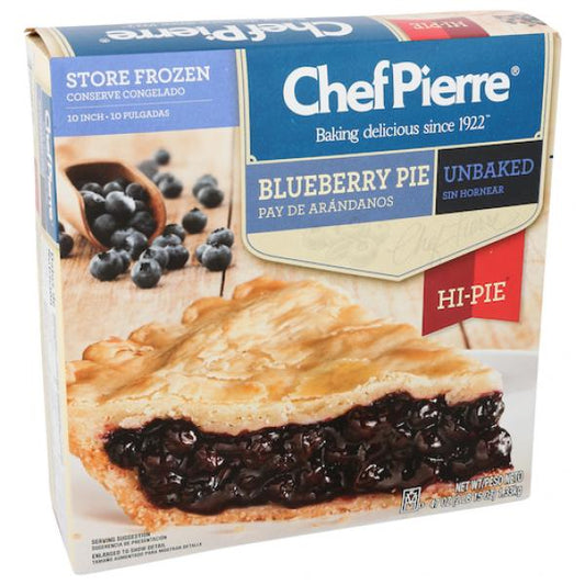 Chef Pierre Pie Blueberry Hi Pi Unbaked 10" 2.937 Pound Each - 6 Per Case.