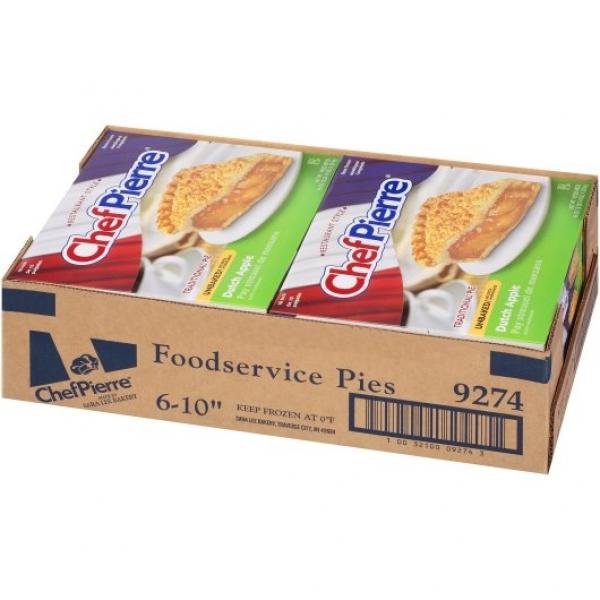 Chef Pierre Pie Dutch Apple Unbaked 10" 46 Ounce Size - 6 Per Case.