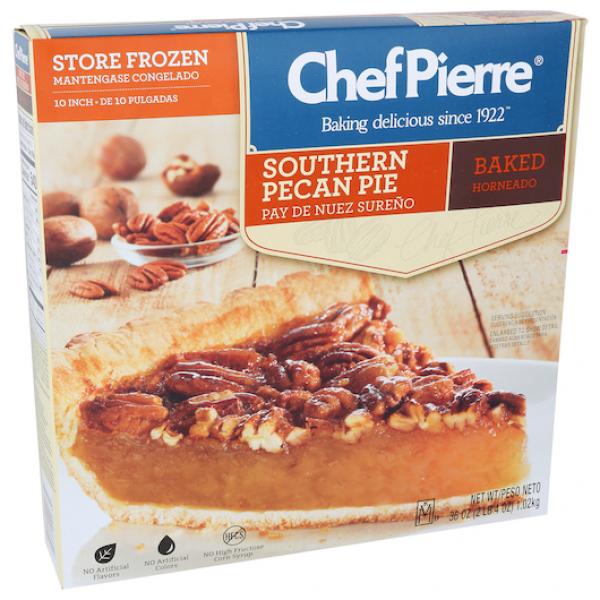 Chef Pierre Pie Pecan Pre Baked 10" 2.25 Pound Each - 6 Per Case.