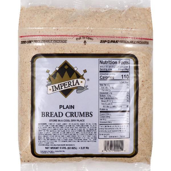 Bread Crumb Plain Fine Grind 1 Each - 6 Per Case.