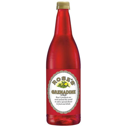 Rose's Grenadine Bottle 1 Liter - 12 Per Case.