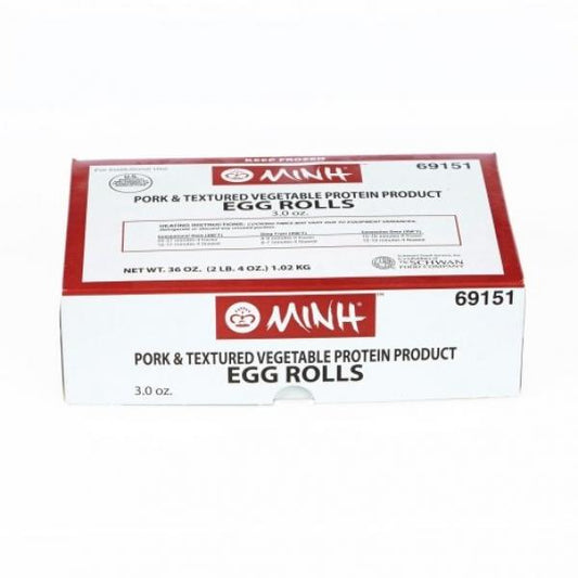 Sfs Minh Egg Roll Pork & Tvp No Msg Pl 36 Ounce Size - 6 Per Case.