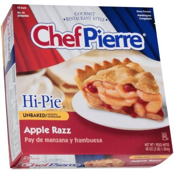 Chef Pierre Unbaked Apple Raspberry High 10" Pie 3 Pound Each - 6 Per Case.