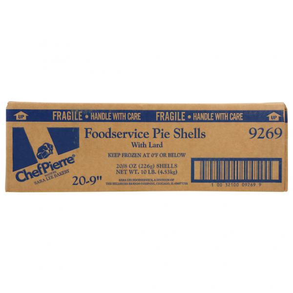 Chef Pierre Pie Shell Chef Pierre Unbaked Deep Dish 9" 8 Ounce Size - 20 Per Case.