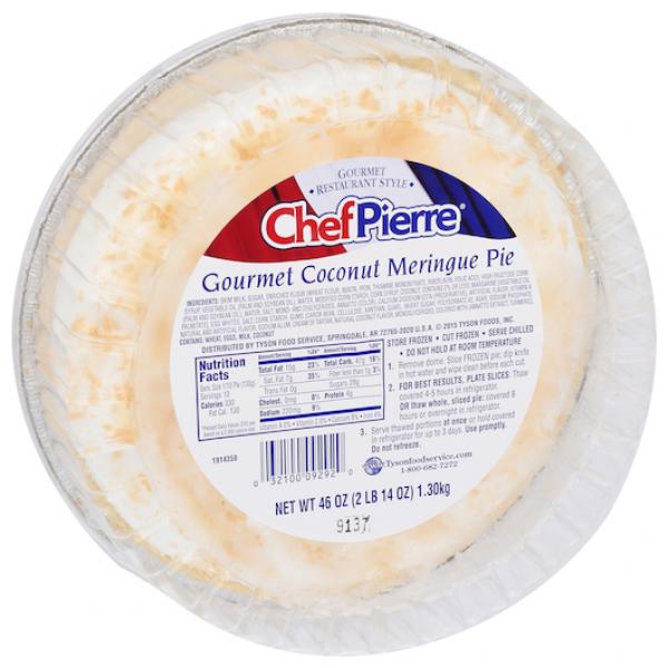 Chef Pierre Gourmet Meringue Coconut 10" Pie 46 Ounce Size - 4 Per Case.