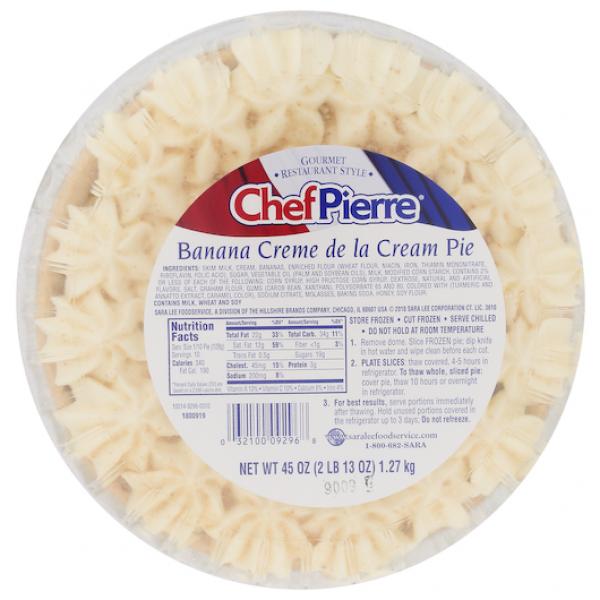 Chef Pierre Pie Banana Creme 10" 45 Ounce Size - 4 Per Case.