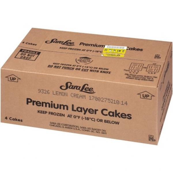 Sara Lee Cake Lemon Cream Round 9" 3.25 Pound Each - 4 Per Case.