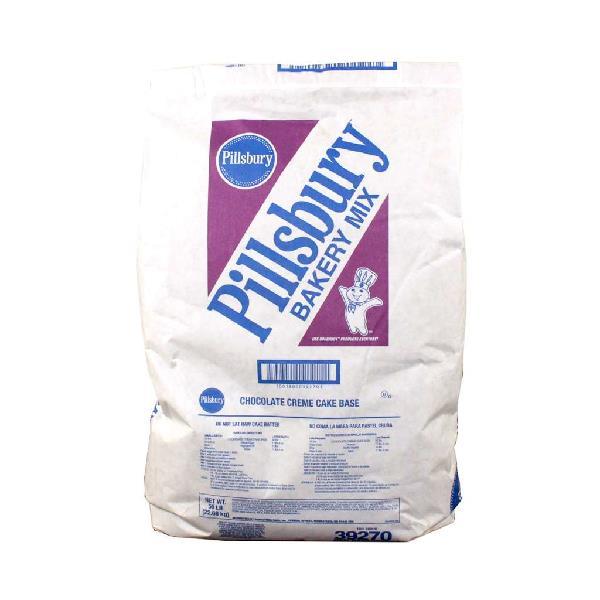 Pillsbury™ Creme Cake Base Mix Chocolate 50 Pound Each - 1 Per Case.