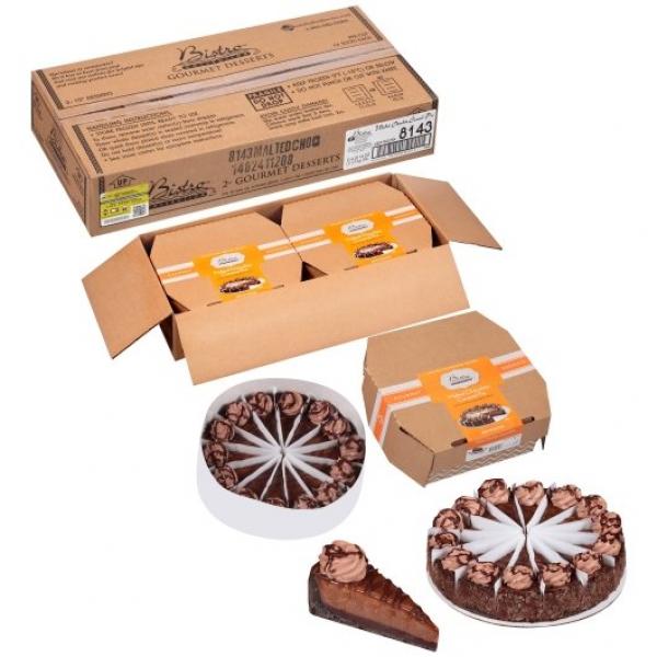 Bistro Collection 10" 14 Slice Malted Chocolate Caramel Pie 4.875 Pound Each - 2 Per Case.