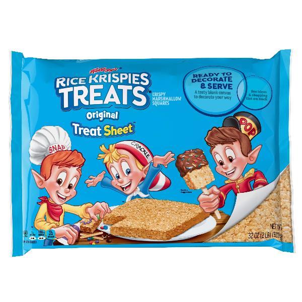 Kellogg's Rice Krispies Treats Sheet Original 32 Ounce Size - 5 Per Case.