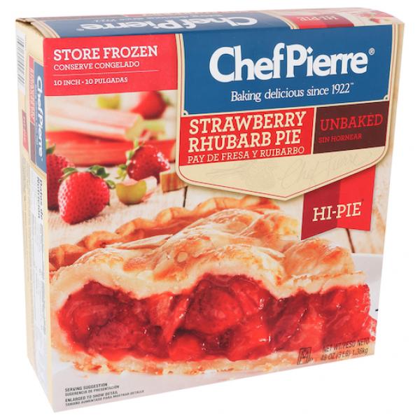 Chef Pierre Hi Pi 10" Strawberry Rhubarb Pie 3 Pound Each - 6 Per Case.